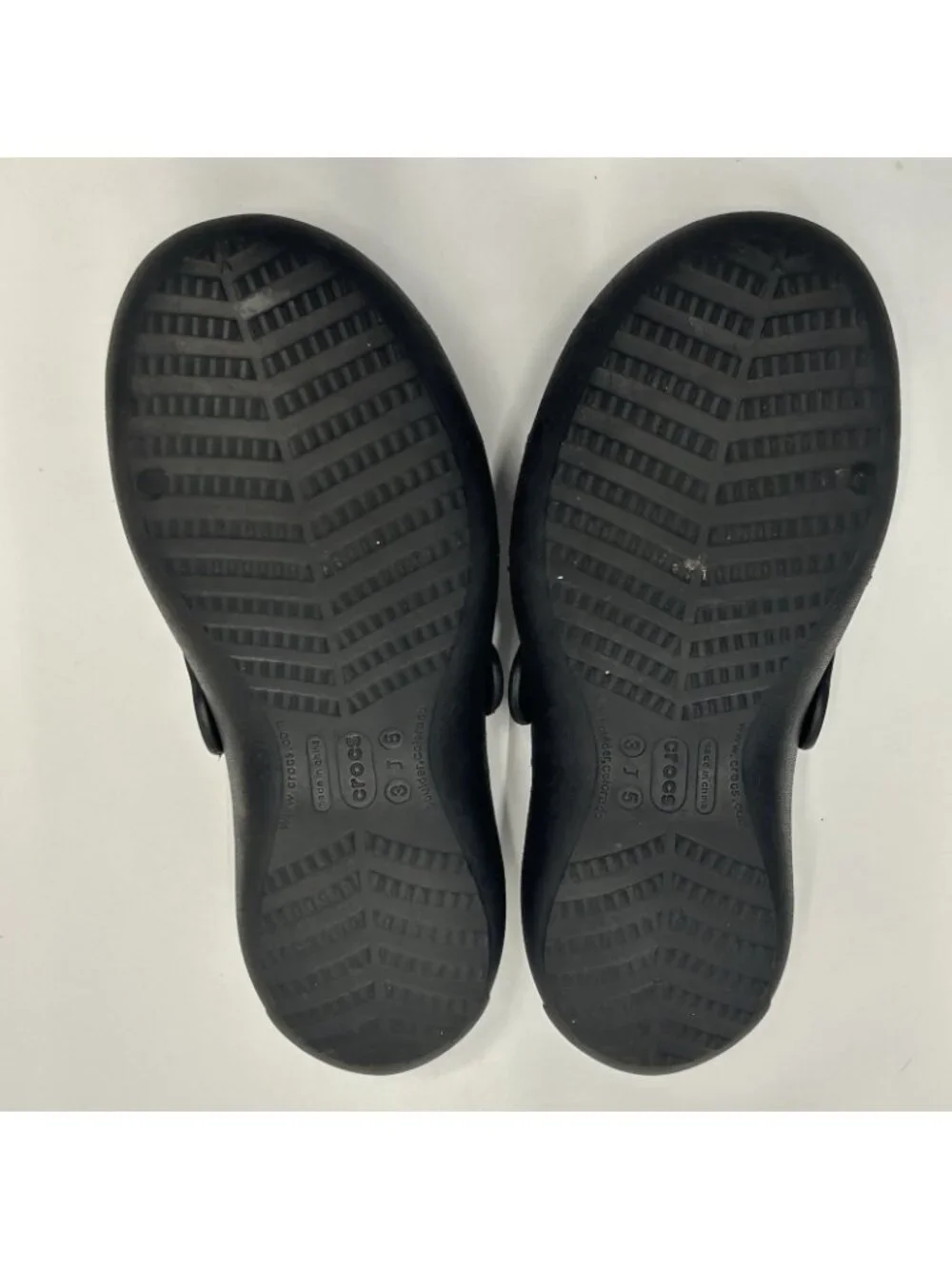 CROCS Classic Mary Jane Clog Kids Junior 3/5 Black Girls